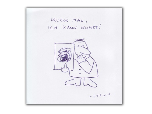 Cartoon: Komische Kunst?! (medium) by stewie tagged art,kunst,komisch,kritzelei,sketch