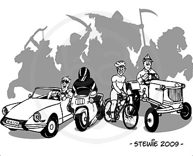 Cartoon: Reiter der Apokalypse (medium) by stewie tagged apocalypse,the,of,riders,apokalypse,der,reiter
