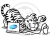 Cartoon: InformaTiger (small) by stewie tagged tiger informatik laptop computer mouse