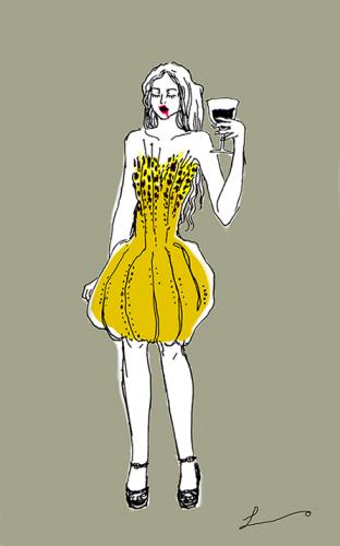 Cartoon: Juicy (medium) by lavi tagged fashion,illustration