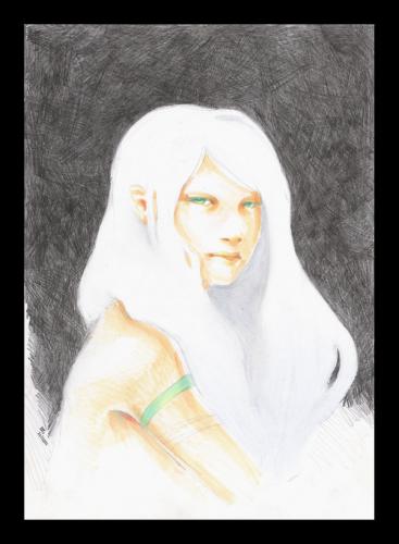 Cartoon: Spirit of the Cold (medium) by Laurie Mouret tagged spirit,cold,copic,chalk,