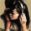 Cartoon: Listening to music (small) by Laurie Mouret tagged asian,girl,listenig,to,music,headphones,painter