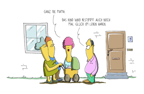 Cartoon: Ähnlichkeit (medium) by SCHÖN BLÖD tagged baby,kind,kinderwagen,hässlich,aussehen,eltern,ähnlichkeit,lustig,cartoon,luft,thomas,thomas,luft,cartoon,lustig,ähnlichkeit,eltern,aussehen,hässlich,kinderwagen,kind,baby