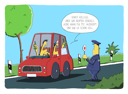 Cartoon: Anhalter (medium) by SCHÖN BLÖD tagged thomas,luft,cartoon,lustig,betrunken,voll,anhalter,auto,polizist,polizei,trampen,tramper,thomas,luft,cartoon,lustig,betrunken,voll,anhalter,auto,polizist,polizei,trampen,tramper