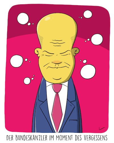 Olaf Scholz beim Vergessen