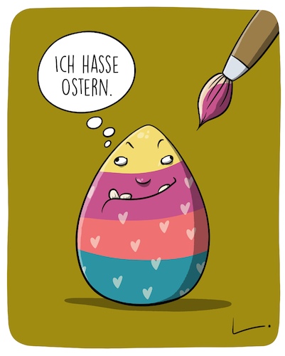 Cartoon: Osterei (medium) by SCHÖN BLÖD tagged thomas,luft,cartoonalarm,ei,osterei,hass,ostern,thomas,luft,cartoonalarm,ei,osterei,hass,ostern