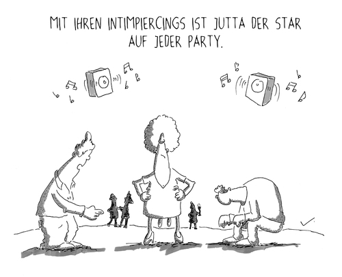 Cartoon: Piercings (medium) by SCHÖN BLÖD tagged schön,blöd,thomas,luft,cartoon,lustig,piercing,party,musik,lautsprecher,schön,blöd,thomas,luft,cartoon,lustig,piercing,party,musik,lautsprecher