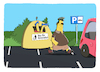 Cartoon: Abfall (small) by SCHÖN BLÖD tagged thomas,luft,cartoon,lustig,abfall,müll,tonne,entsorgung,rastplatz,parkplatz,missverständnis,mann,frau,ehepaar,streit,auto