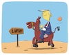 Cartoon: Amtszeit (small) by SCHÖN BLÖD tagged donald,trump,präsident,usa,wahlen,pferd,amtszeit,reiten