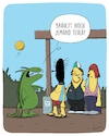 Cartoon: Feuer (small) by SCHÖN BLÖD tagged feuer,drache,bushaltestelle,rauchen,rauch,zigarette