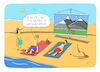 Cartoon: Heimweh (small) by SCHÖN BLÖD tagged thomas,luft,cartoon,lustig,heimweh,urlaub,reisen,meer,strand,see,wasser,berge,ehepaar,frau,mann,sand