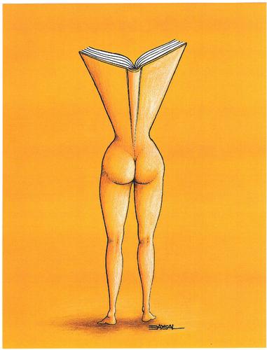 Cartoon: The Book (medium) by ercan baysal tagged türkey,türkiye,illustration,body,aphrodite,darling,literature,literatur,kadn,kitap,nude,sexuality,sexual,erotik,serpieri,erotic,absurd,cartoon,artwork,work,art,picture,coloring,fineart,fine,vision,beauty,job,cuddle,handmade,free,culture,boox,women