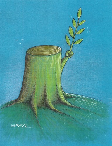 Cartoon: Nature (medium) by ercan baysal tagged picture,master,daydream,fantasy,dream,coloring,vision,fineart,fine,job,good,art,work,hand,root,tree,bud,resistance,paint,pencil,artwork,form,baysal,logo,handmade,tattoo,humour,satire,coloured,turkiye,turkey