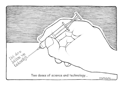 Science and technology... By ercan baysal | Education & Tech Cartoon |  TOONPOOL