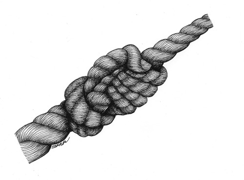 Cartoon: The fist (medium) by ercan baysal tagged fine,daydream,dream,fantasy,surreal,hand,cord,string,rope,satire,humour,ink,line,handmade,white,black,dessine,work,art,create,tattoo,logo,symbol,pen,pencil,master,picture,figure,form,image,magazine,newspaper,draw,job,vision,good,tag,idea,graphic,favorite