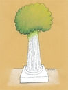 Cartoon: Column (small) by ercan baysal tagged column,antigue,marble,tree,living,handmade,fine,fineart,vision,good,job,picture,image,art,absurd,histoir,journey,tour,travel,ancient,old,ercanbaysal,turkey,turkiye,cartoon,illustration