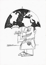 Cartoon: Global (small) by ercan baysal tagged capitalist,rich,cartoons,politico,euro,dollar,good,job,fantasy,daydream,create,picture,image,pencil,vision,opinion,form,depict,tattoo,symbol,logo,black,white,man,politics,umbrella,line,ink,ercanbaysal,exploitation,money