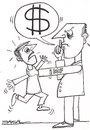 Cartoon: IMF (small) by ercan baysal tagged capitalism,poverty,grafic,politics,dollar,tag,word,cry,scream,sketch,handmade,man,black,white,politico,ercanbaysal,cartoon,capitalist,art,money,grafik