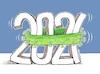 Cartoon: New Year 2021 (small) by ercan baysal tagged 2021,newyear,corona,covid19,compress,ercanbaysal,hug,pandemi,number,numral,fgure,noel,bonanne,vaccine,physician,medicine,doctor