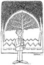 Cartoon: Umbrella and tree (small) by ercan baysal tagged umbrella parasol treee factory dirtiness image good job art fine vision tag favorite symbol fantasy study sketch daydream draw picture master industry line ink logo tattoo black white ercanbaysal turkey turkiye