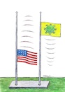 Cartoon: USA and Corona... (small) by ercan baysal tagged usa,corona,covit19,virüs,pandemi,america,flagpole,american,yanke,flag