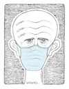 Cartoon: Waves... (small) by ercan baysal tagged waves,covit19,corona,coronavirüs,pandemi,patient,medicine,mask,face,pharmacist,doctor,vaccine