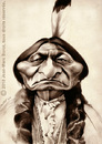Cartoon: Sitting Bull (small) by jmborot tagged sittingbull indian caricature jmborot