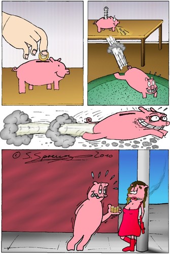 Cartoon: Sparschwein (medium) by chaosartwork tagged sparen,schwein,schweinerei,geld,euro,münze,münzen,missbrauch,unterschlagung,heimlich,doppelleben