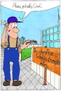 Cartoon: Schild beschriften (small) by chaosartwork tagged schild,beschriften,streng,verboten,untersagt,maler,anstreicher,verbotsschild,widerspruch,gegensatz,paradoxon