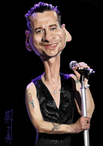 Cartoon: Dave Gahan (medium) by bpatric tagged cartoon,digital,artist,art,artwork,music,depeche,mode,pop