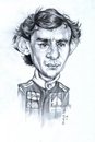 Cartoon: Ayrton Senna (small) by bpatric tagged the best f1 pilot