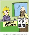 Cartoon: Apocolyptic fail (small) by Tim Akin Ink tagged printing,crazy,loony,cartoon