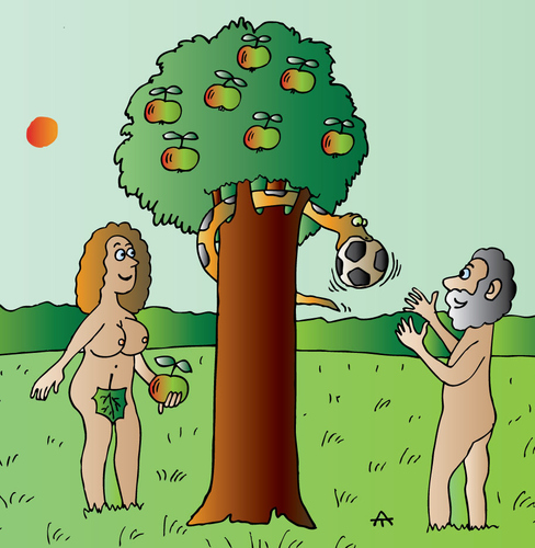 Adam and Eve By Alexei Talimonov | Sports Cartoon | TOONPOOL