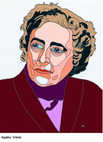 Cartoon: Agatha Christie (medium) by Alexei Talimonov tagged author,literature,books,agatha,christie