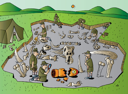 Cartoon: Archaeology (medium) by Alexei Talimonov tagged archaeology