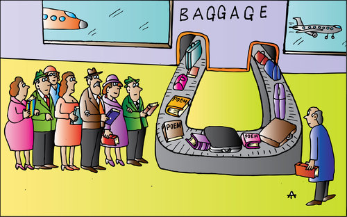 Cartoon: Baggage (medium) by Alexei Talimonov tagged book,fair,books,literature,author