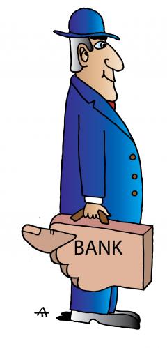 Cartoon: Bank (medium) by Alexei Talimonov tagged bank,financial,crisis