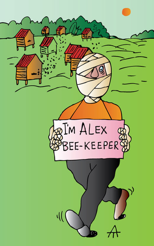 Cartoon: Bee Keeper (medium) by Alexei Talimonov tagged bee,keeper