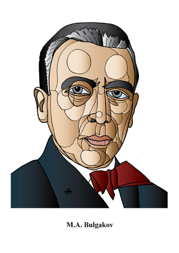 Cartoon: Bulgakov (medium) by Alexei Talimonov tagged bulgakov