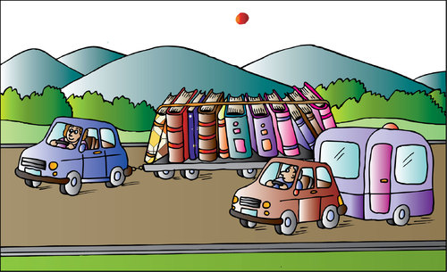 Cartoon: Car and Books (medium) by Alexei Talimonov tagged book,fair,books,literature,author