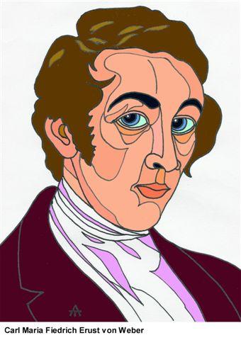 Cartoon: Carl Maria von Weber (medium) by Alexei Talimonov tagged composer,musician,music,carl,maria,friedrich,ernst,von,weber