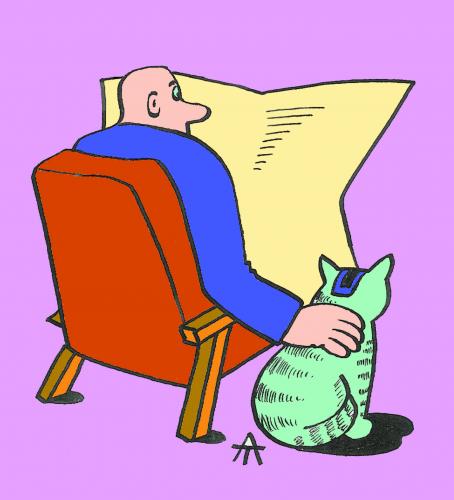 Cartoon: Cat (medium) by Alexei Talimonov tagged cat,pets