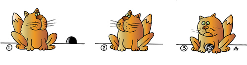 Cartoon: Cat and Mouse (medium) by Alexei Talimonov tagged cat,mouse