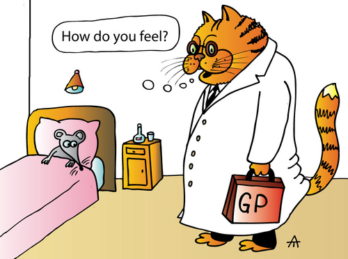 Cartoon: Cat Doctor (medium) by Alexei Talimonov tagged cat,doctor