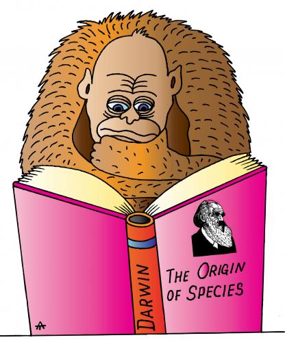 Cartoon: Charles Darwin (medium) by Alexei Talimonov tagged charles,darwin,evolution