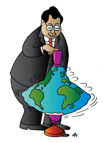 Cartoon: China and Earth (medium) by Alexei Talimonov tagged china