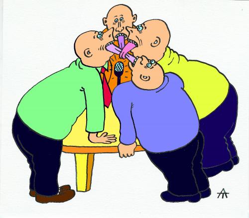 Cartoon: Debate (medium) by Alexei Talimonov tagged politicians,debate