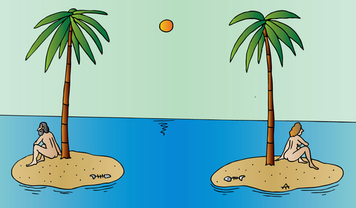 Cartoon: Desert Islands (medium) by Alexei Talimonov tagged desert,islands