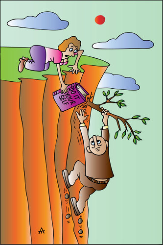 Cartoon: Do It Yourself (medium) by Alexei Talimonov tagged books,literature