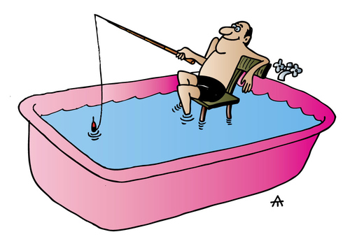 Cartoon: Fisherman (medium) by Alexei Talimonov tagged fisherman